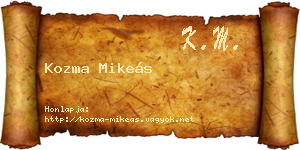 Kozma Mikeás névjegykártya